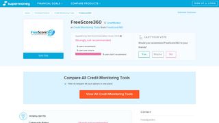 FreeScore360 Reviews - Credit Monitoring Tools - SuperMoney