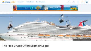 The Free Cruise Offer: Scam or Legit? - Cruise Critic