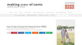 How To Get A Cruise For Cheap Or Even FREE! - Making Sense Of ...