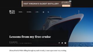 Lessons from my free cruise - CBS News