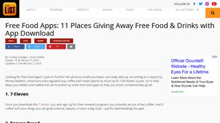 Free Food Apps: 11 Places Offering Free Food & Drinks by App ...