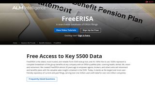 FreeERISA: Trusted, Reliable Free Form 5500 Lookup Tool | ALM ...