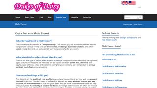 Sign up as a Male Escort - Dukes Of Daisy
