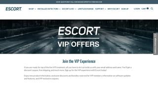 ESCORT VIP Program Sign Up - ESCORT Radar