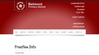 Freeflow Info - Belmont Primary