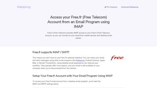 How to access your Free.fr (Free Telecom) email account using IMAP