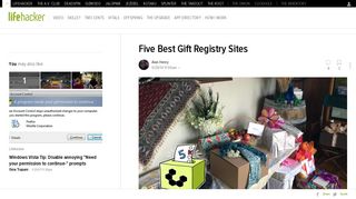 Five Best Gift Registry Sites - Lifehacker