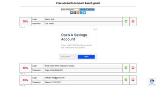boom beach gmail - free accounts, logins and passwords