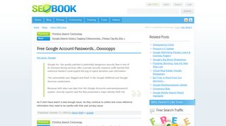Free Google Account Passwords...Ooooopps | SEO Book