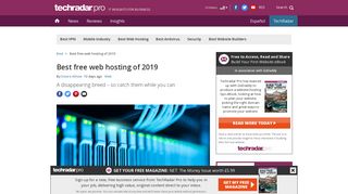 The best free web hosting of 2019 | TechRadar