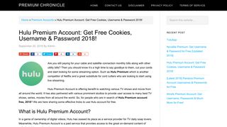 Hulu Premium Account: Get Free Cookies, Username & Password ...