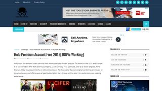 Hulu Premium Account Free 2018[100% Working] - DMZ Networks