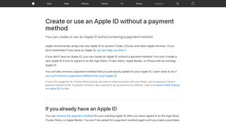 Create or use an Apple ID without a payment method - Apple Support
