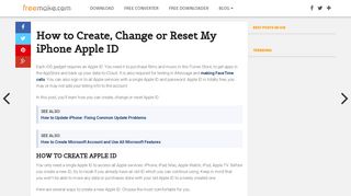 How to Create, Change or Reset My iPhone Apple ID - Freemake