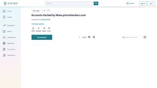 Accounts Hacked by Www.princehackers.com - Scribd