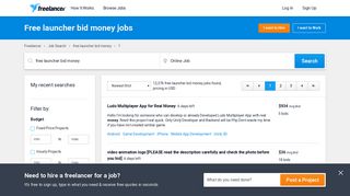 Free launcher bid money Jobs, Employment | Freelancer