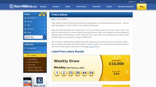 Free Lottery | Free Online Lottery - EuroMillions