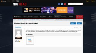 Madden Mobile Account Hacked. - Madden NFL Mobile Discussion ...