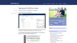 Signing up for MLB.tv is Hard : alexking.org