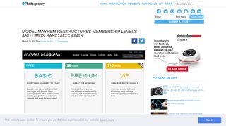 Model Mayhem restructures membership levels and limits Basic ...