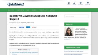 21 Best Free Movie Streaming Sites No Sign up Required for 2019