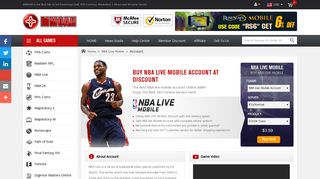 Account - NBA Live Mobile - MMOAH.com