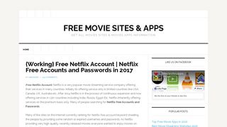 {Working} Free Netflix Account | Netflix Free Accounts and Passwords ...