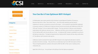 You Can Be A Free Optimum WiFi Hotspot - CSI - Computer Systems ...
