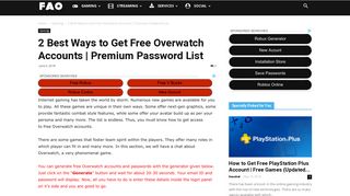 2 Best Ways to Get Free Overwatch Accounts | Premium Password List