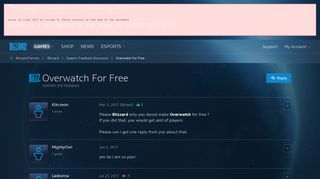 Overwatch For Free - Blizzard Forums
