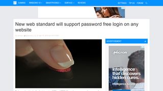 New web standard will support password free login on any website ...