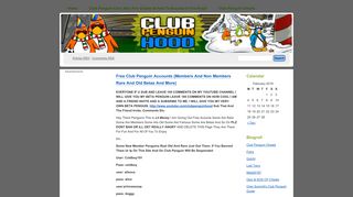Free Club Penguin Accounts (Members And Non Members Rare And ...