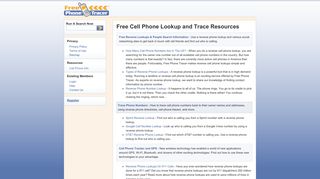 Free Cell Phone Lookup and Trace Resources - Free Phone Tracer