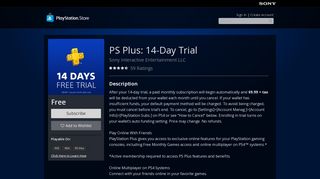 PS Plus: 14-Day Trial on PS4, PS3, PS Vita | Official PlayStation ...