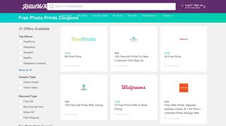 Free Prints Coupons, Codes & Deals for March 2019 - RetailMeNot