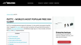 PuTTY Home - Free Downloads, Tutorials, and How-Tos | SSH.COM