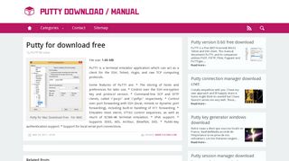 Putty for download free : Putty download / manual