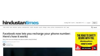 Facebook now lets you recharge your phone number: Here's how it ...