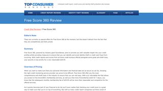 Free Score 360 Site Reviews - Killer Top 10 Reviews