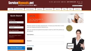 Service Manuals - Login - Servicemanuals.net