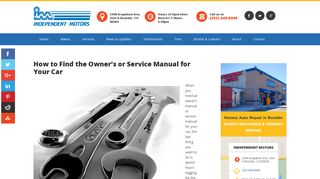 How to Find the Owner's or Service Manual for Your Car - Independent ...