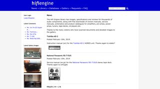 HiFi Engine - Owners and Service Manuals