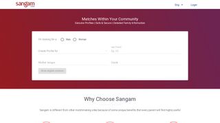 Sangam.com - Best Matrimonial Site for Community Matchmaking ...