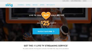 Sling TV: Live TV Streaming Services - Online