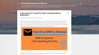 [ Easy way ] How To Send Free SMS To Pakistan Without Registration
