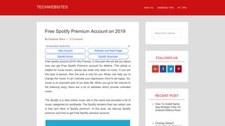 Free Spotify Premium Account on 2019(100% working) - Techwebsites