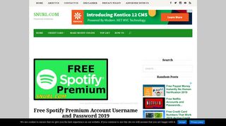 Free Spotify Premium Account Username and Password 2019 - Snurl