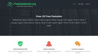 Free Subdomain Hosting - Freesubdomain.org