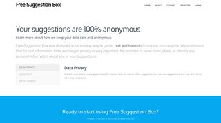 privacy policy - Free Suggestion Box
