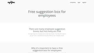 Free suggestion box for employees | mplyees